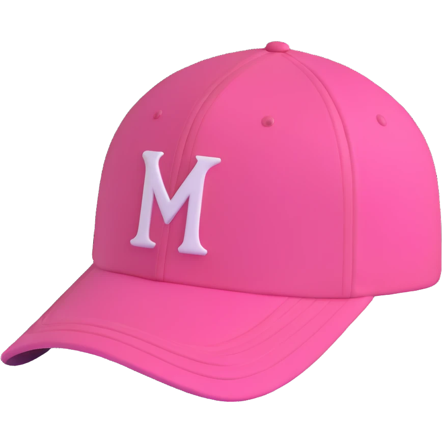 pink baseball cap emoji
