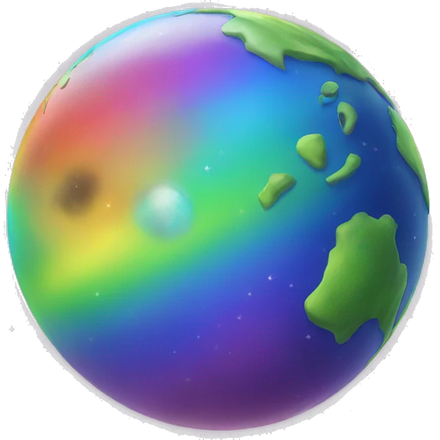 rainbow planet emoji