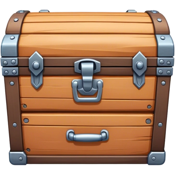 modern chest, clay material, low detailed, casual game, mobile game emoji