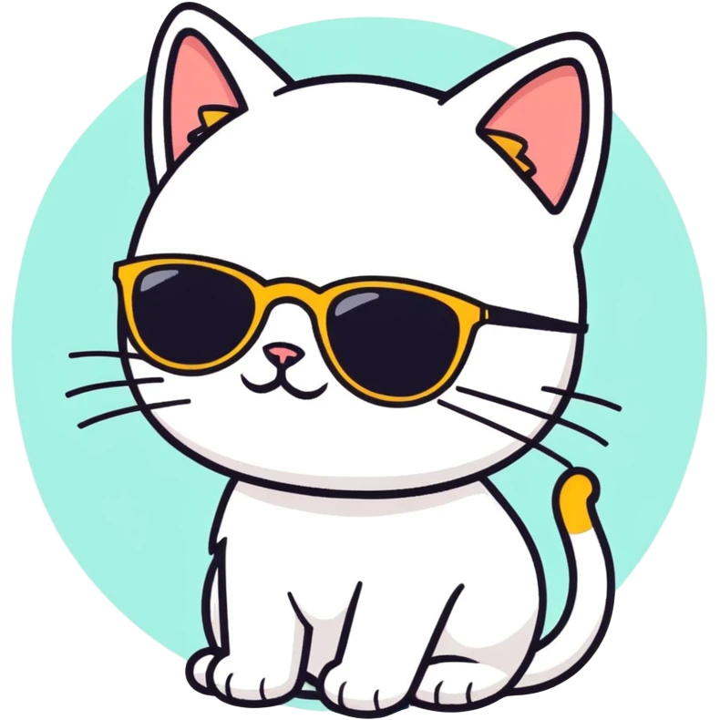 Cat with sunglasses emoji