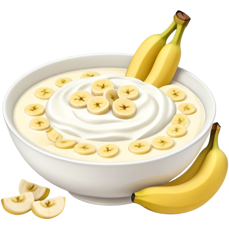 tasty yogurt with bananas clean girl’s breakfast  emoji