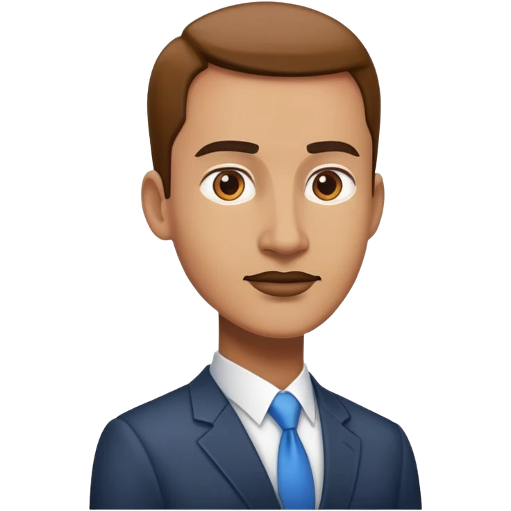 Charismatic leader with vision, standing tall and inspiring emoji