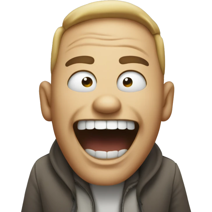 person evil laughing with their hands facing up in front of them emoji