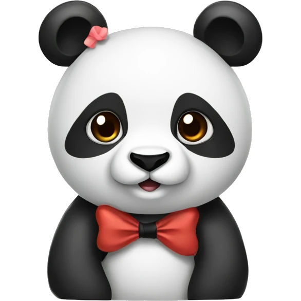 Panda with a bow emoji