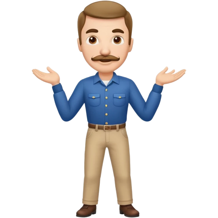 Man shaking ass with a hitler-like appearance  emoji