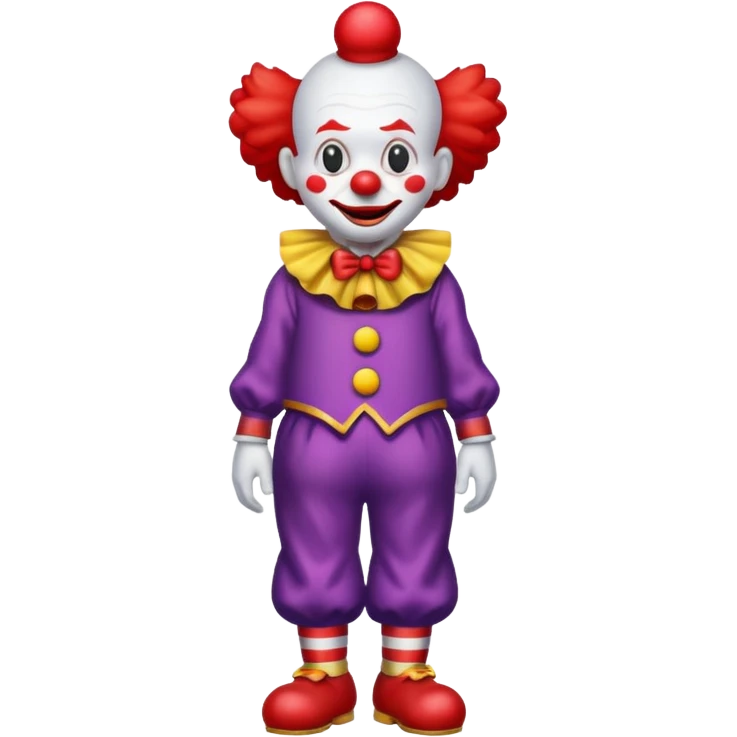 Clown standing up looking between his legs emoji