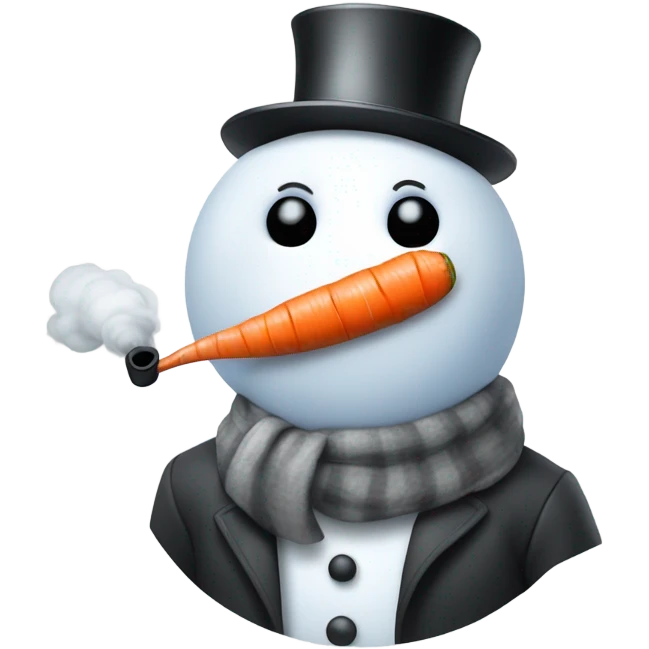 Snowman smoking  emoji