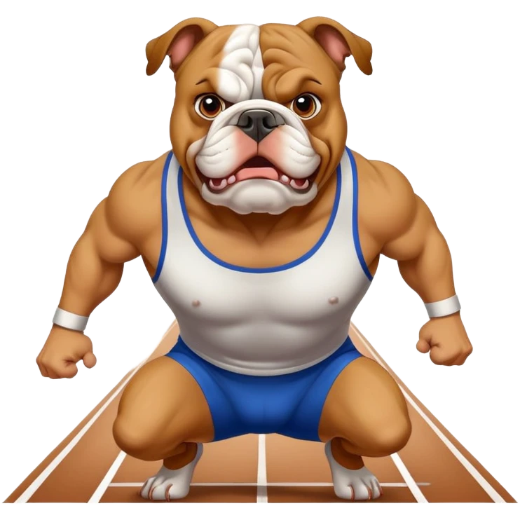 Bulldog long jumper track  emoji