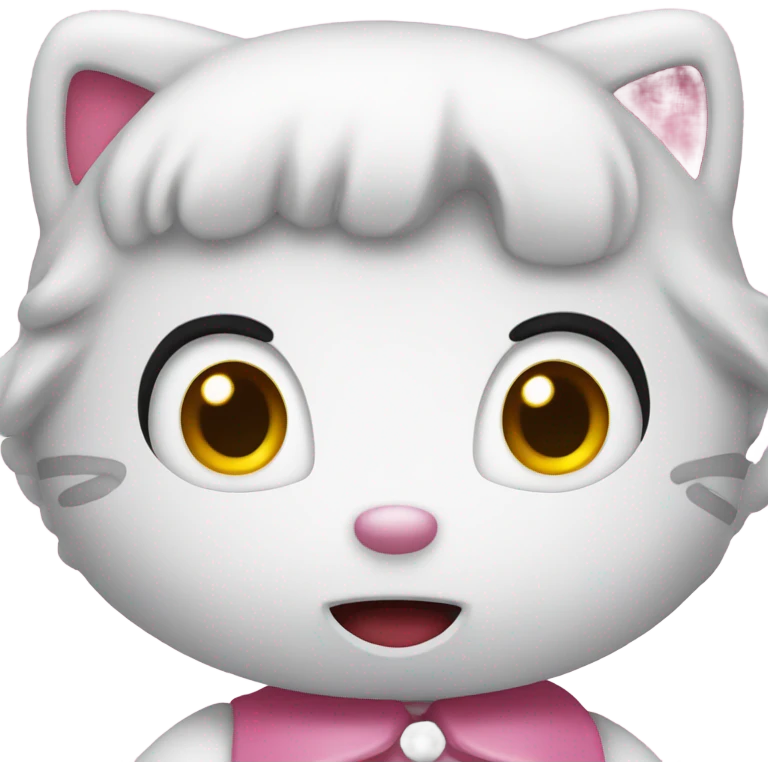 Hello kitty surprised  emoji