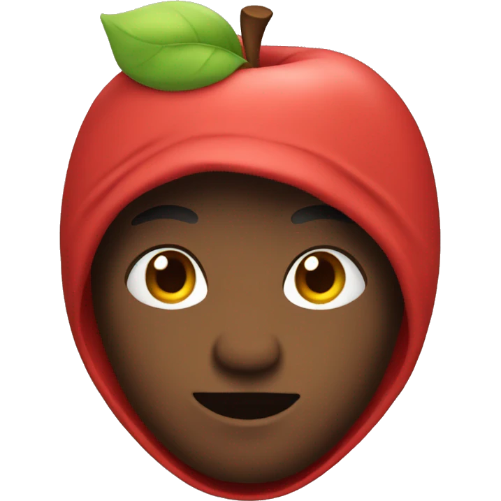 an apple wearing a hoodie emoji