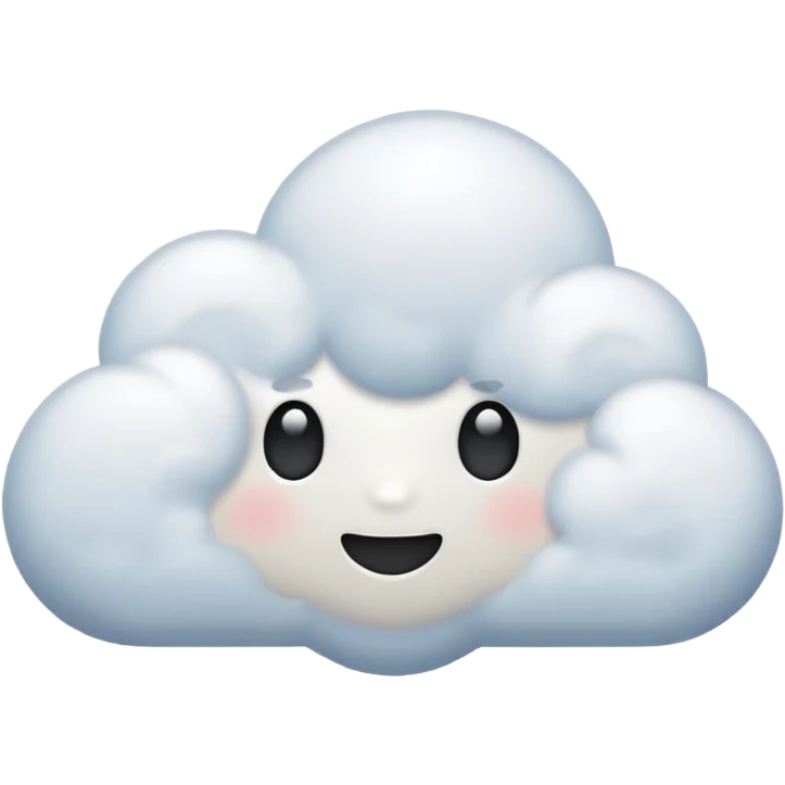 Cloud hugging itself emoji