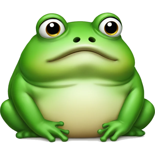 Fat frog with hand crying emoji