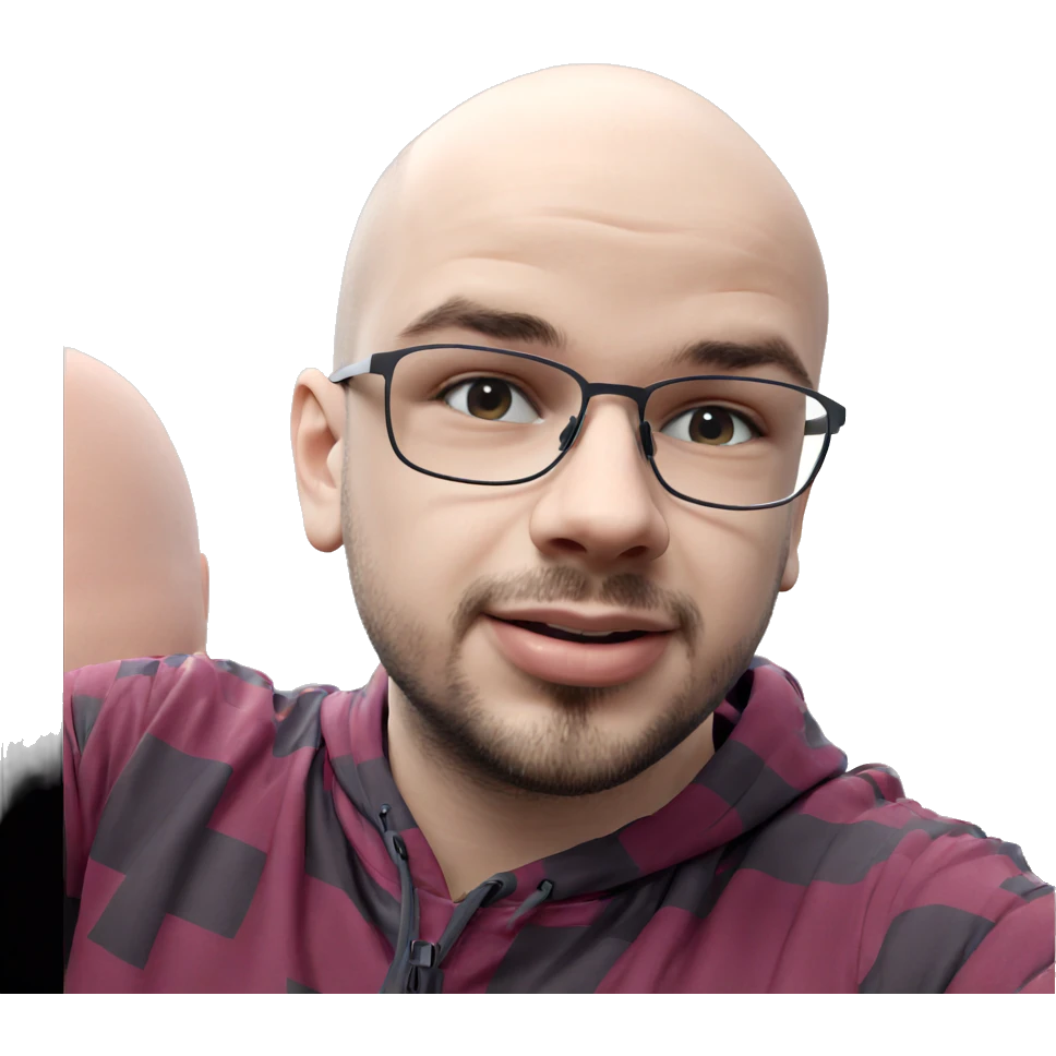 bald guy with glasses emoji