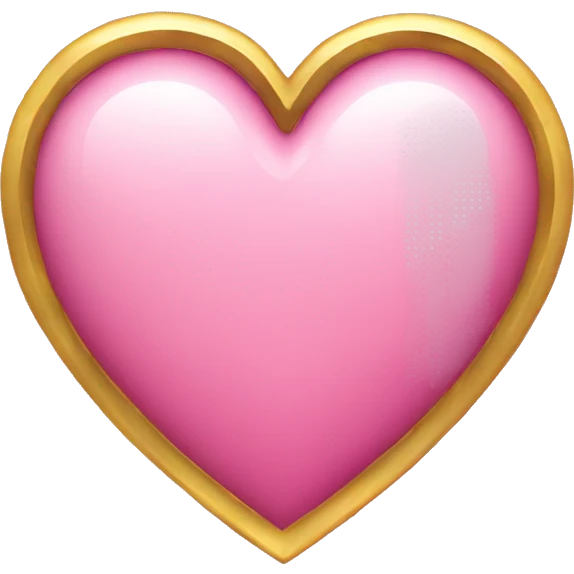 pink heart with gold emoji