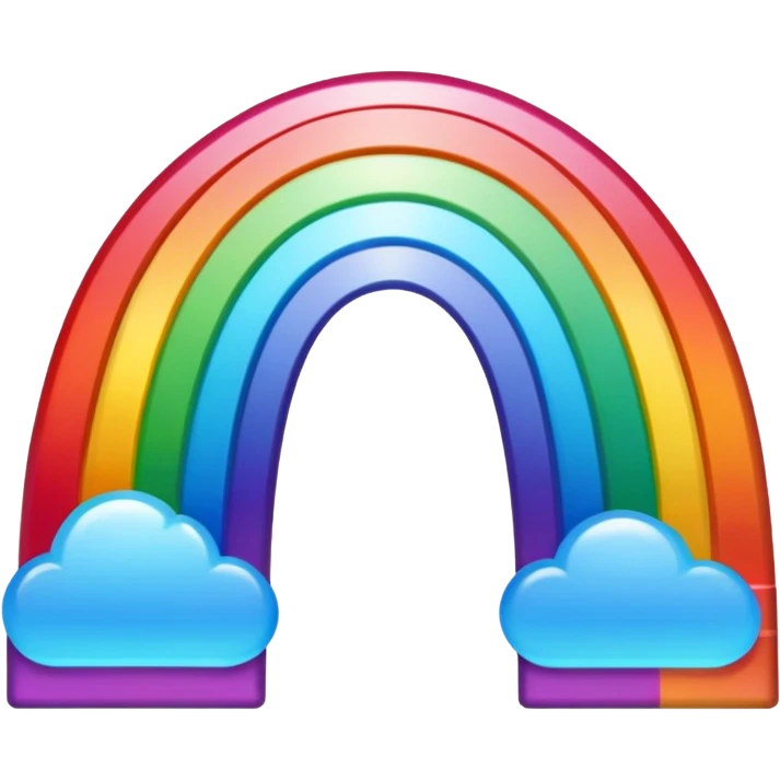 Multidimensional prismatic rainbow emoji