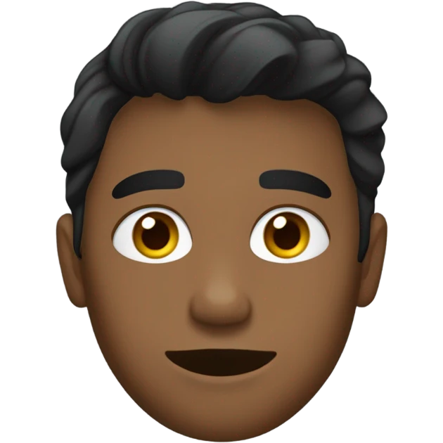 La imagen de un varón  joven de cabello negro corto emoji