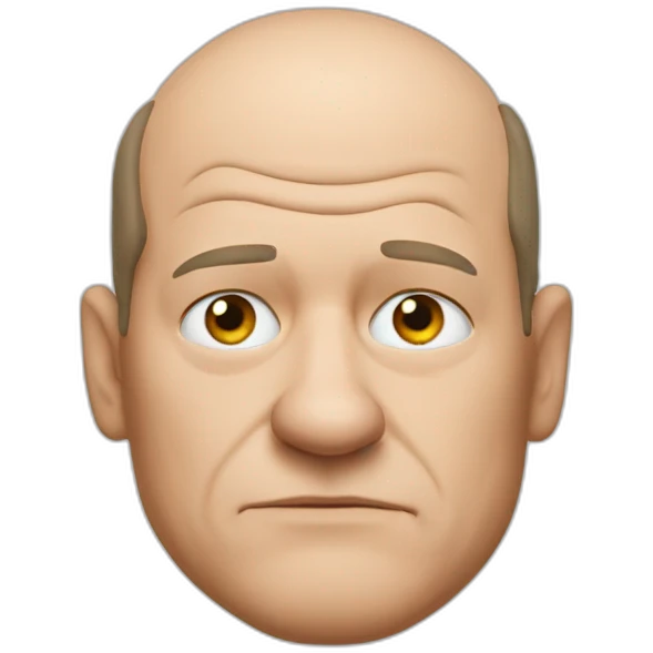 Olaf Scholz overthinking emoji