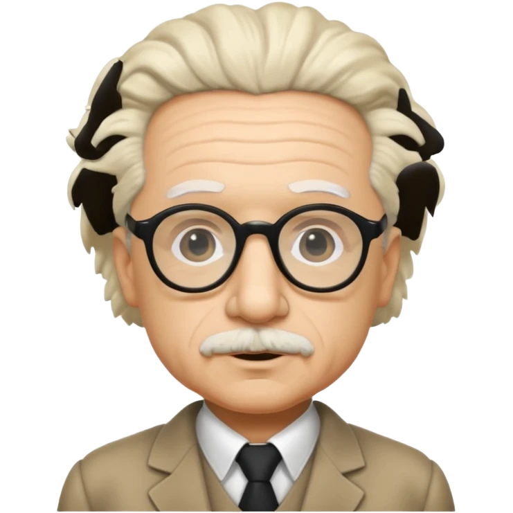 Einstein with black glasses emoji
