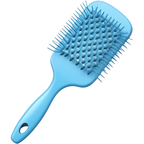 Light blue hairbrush emoji