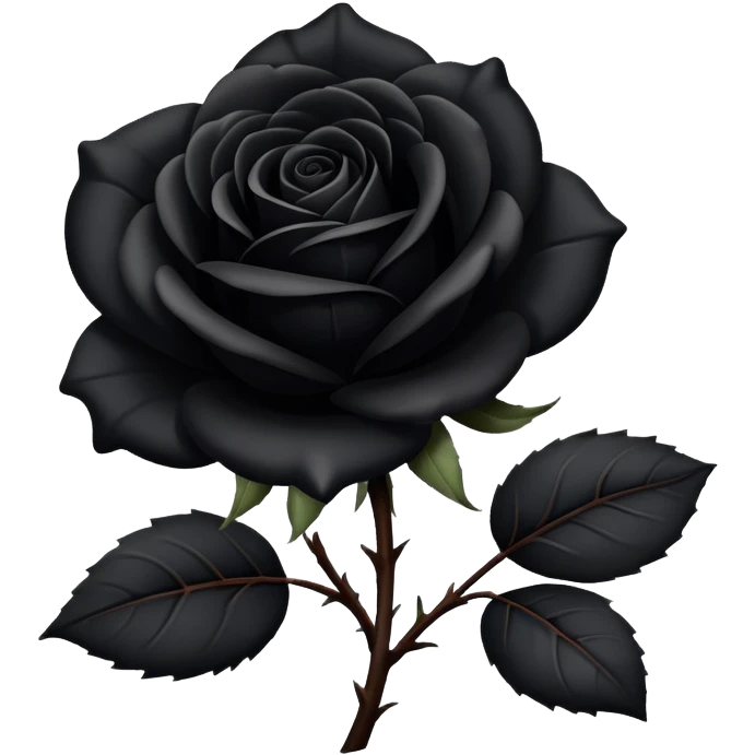 A black rose emoji