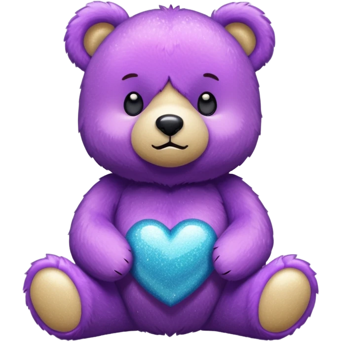 glitter purple and cian bear emoji