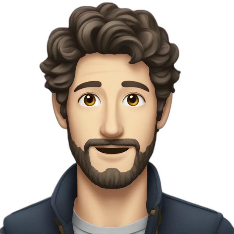 Pierre Niney with beard emoji