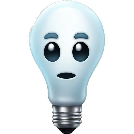 lightbulb with ghost emoji