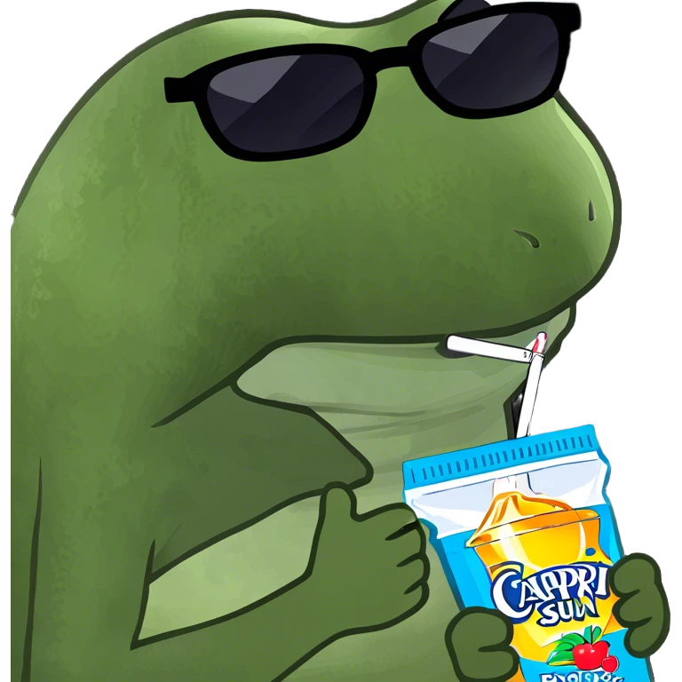 drinking a capri sun emoji