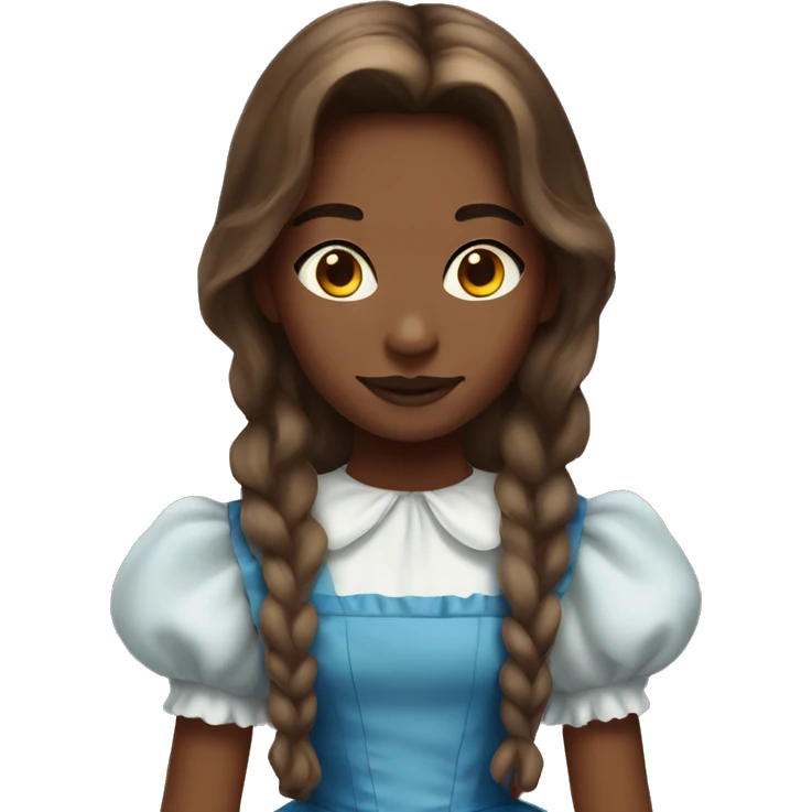 alice-wonderland-halloween with brown hair and brown skin emoji