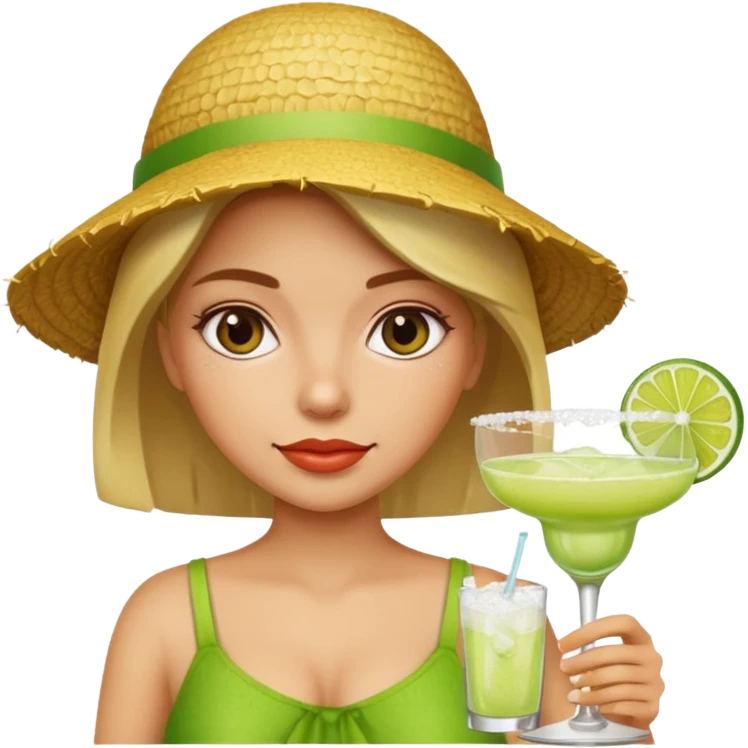 Girl with a margarita  emoji