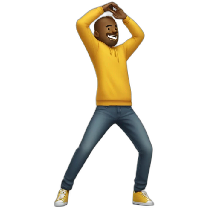 a man doing a dab emoji