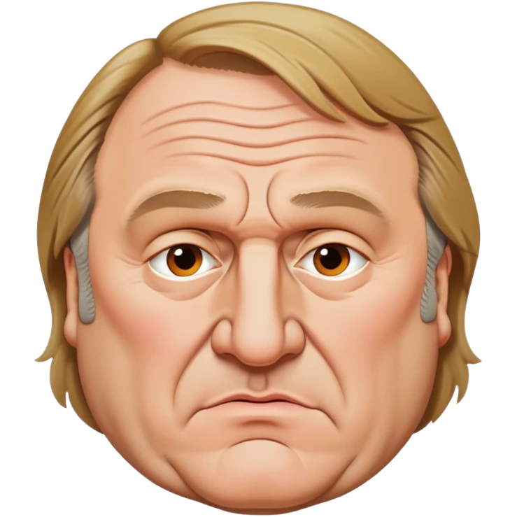 Gerard Depardieu with a big chin emoji