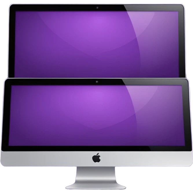 2 dark purple wide screen monitors emoji