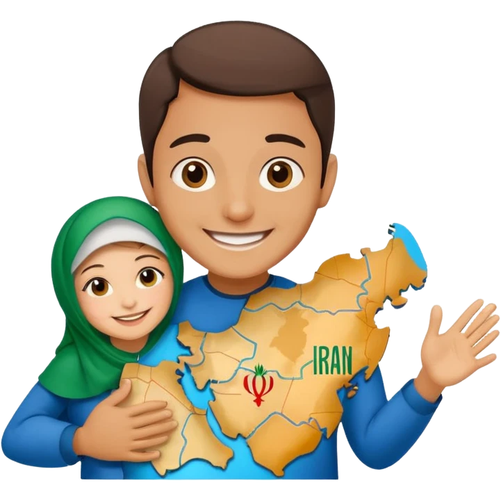 نقشه ایران  بغل کرده emoji