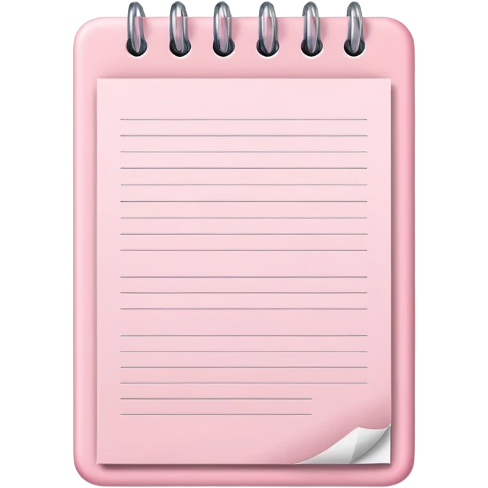 light pink notepad emoji