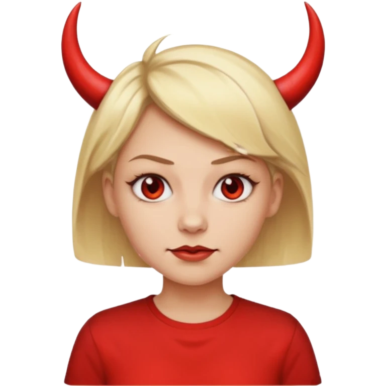 blonde short hair devil with shirt emoji