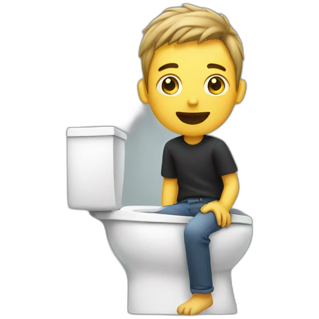 guy on the toilet emoji