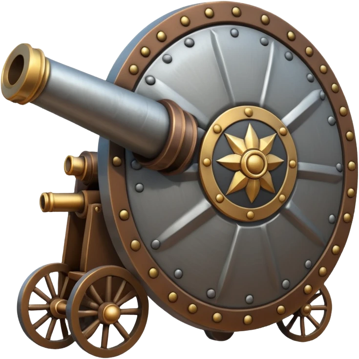 Arsenal-style cannon and shield emoji