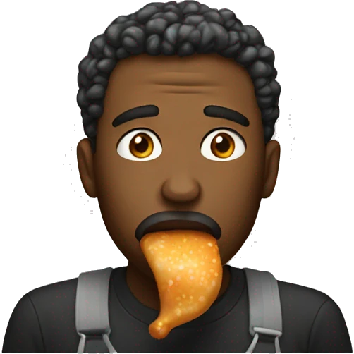 Man blow hot food emoji