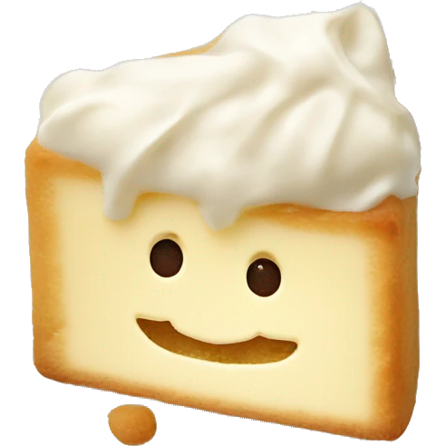 milk and semolina dessert called galaktoboureko in a plate emoji