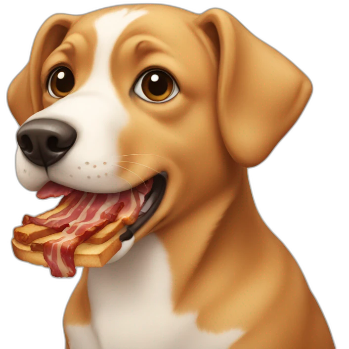 dog with bacon emoji