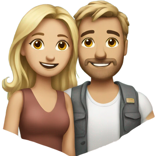 Australian Couple love emoji