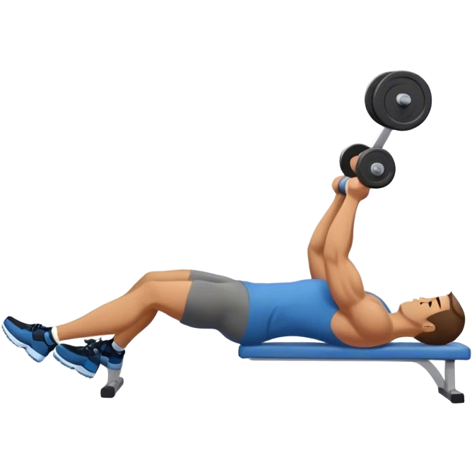 side-view man weighted glute-bridges emoji