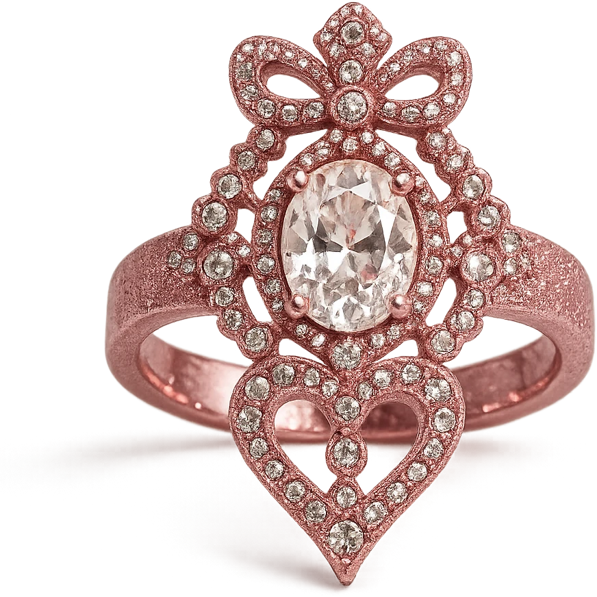 pink kpop idol stage ring, sparkly and fashionable emoji