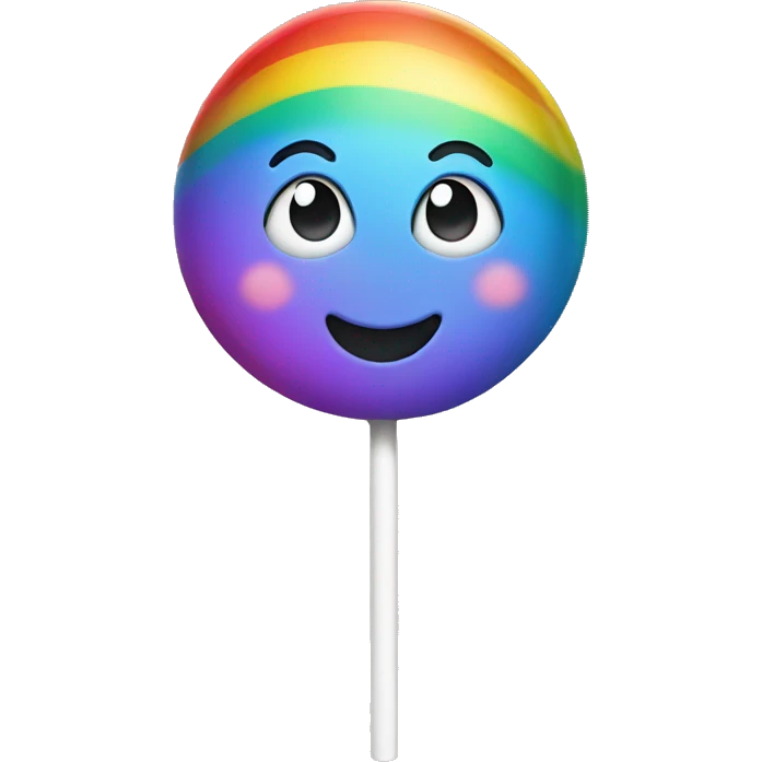 Rainbow candy lollipop emoji