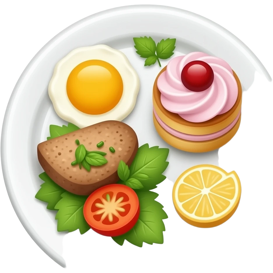 plateau entrée plat dessert emoji