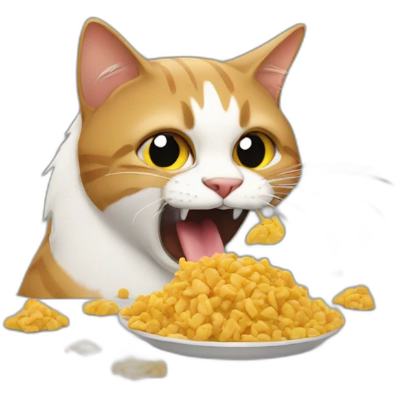 cat eating thrash emoji