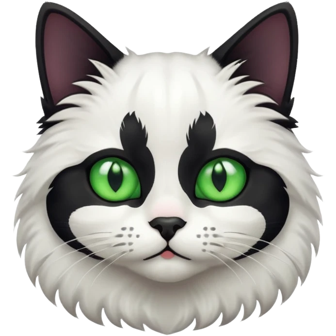 white and black cat emoji