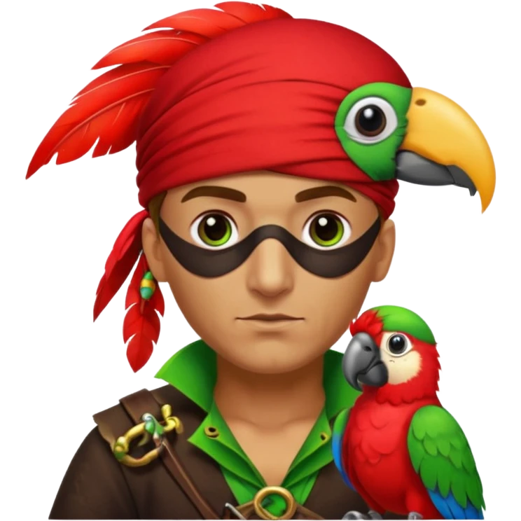 pirate and parrot emoji