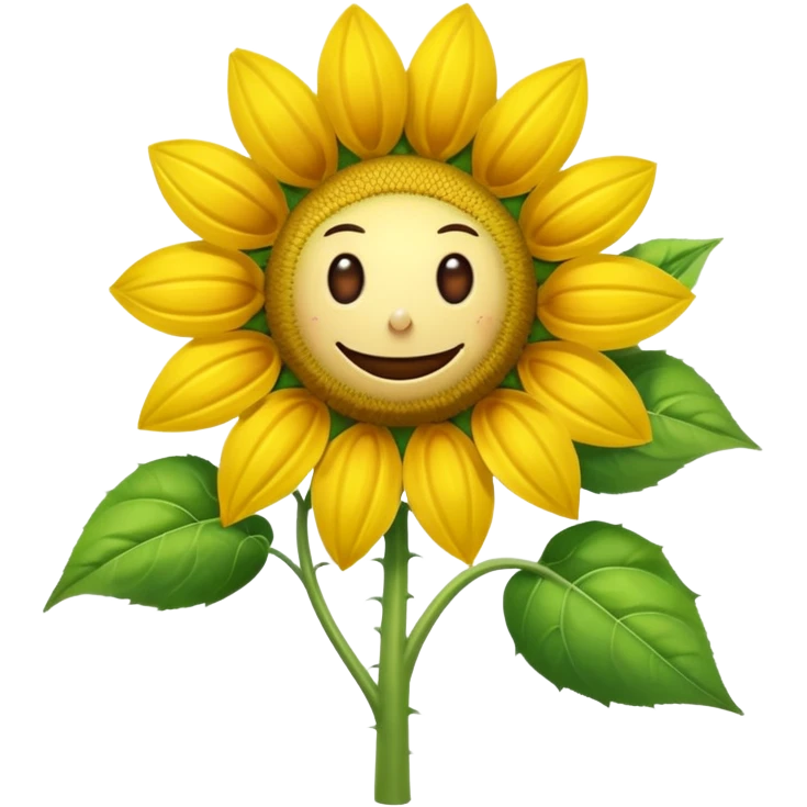 An exact  picture of the sunflower from Plants vs. Zombies emoji